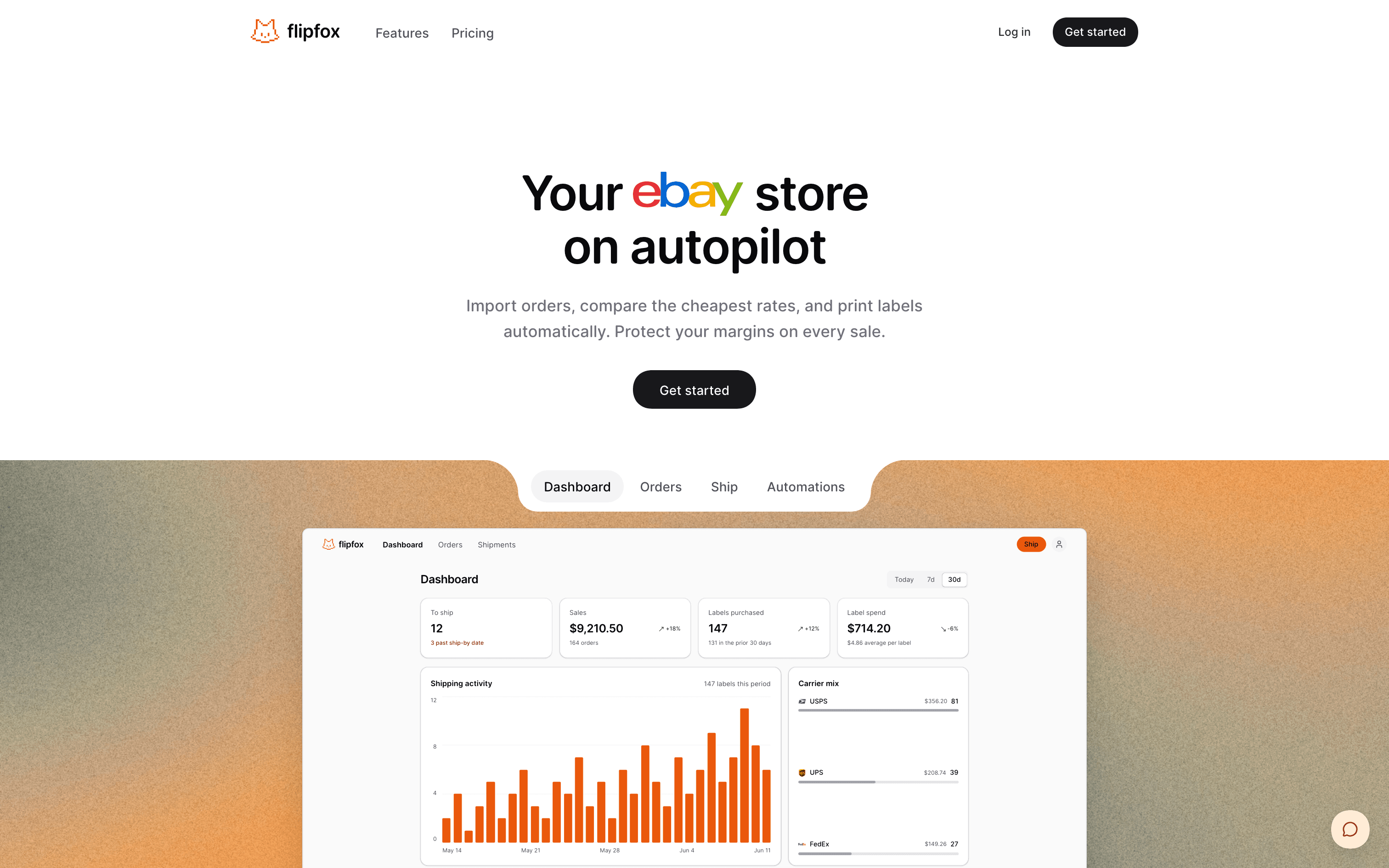 Flipfox — landing page